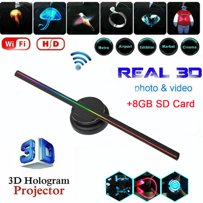 WiFi-Controlled 3D Holographic LED Advertising Display