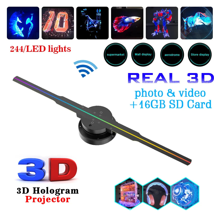 Premium 3D Holographic HoloVeil Fan